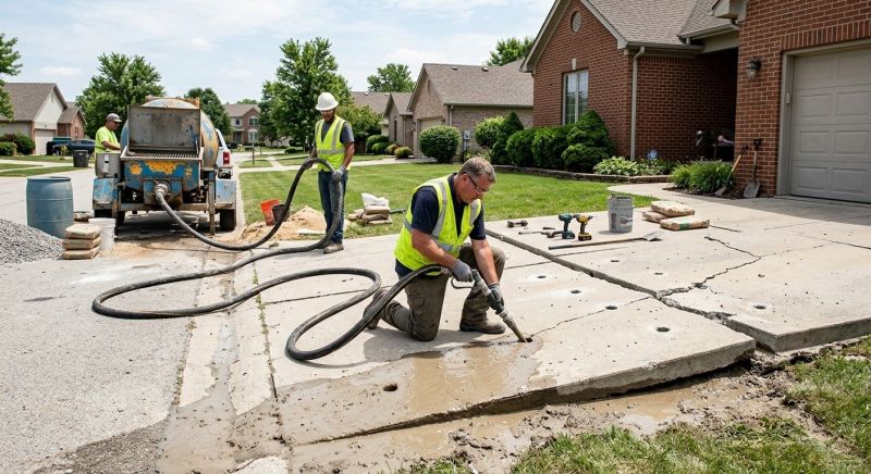 Driveway Slab Lifting in West Des Moines, IA