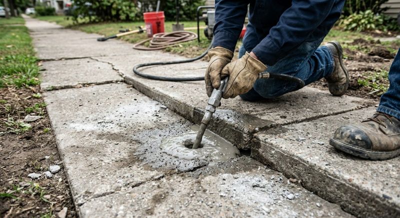 Sunken Sidewalk Repair in Des Moines, IA
